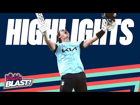 Sean Abbott Smashes 110 Off 41 Balls | Surrey v Kent - Highlights | Vitality Blast 2023