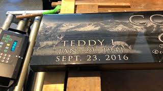 State of the art Laser Etching on Black Granite