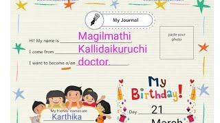 EE term 1 English 4th STD unit 7 My first diary work book answers...