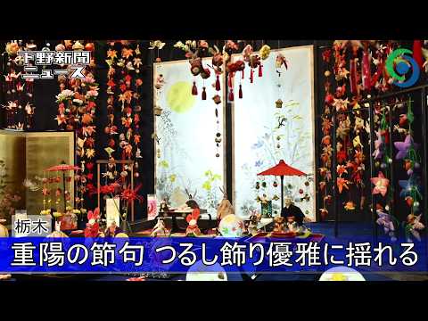 重陽の節句 つるし飾り優雅に揺れる 栃木 おおひら郷土資料館「白石家戸長屋敷」