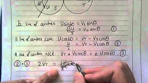 Edexcel M4 June 2014R Q4 worked solutions elastic collisions