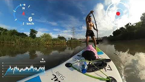 Sup Standuppaddleboarding GoPro Max Reframe with GPS Data Overlays