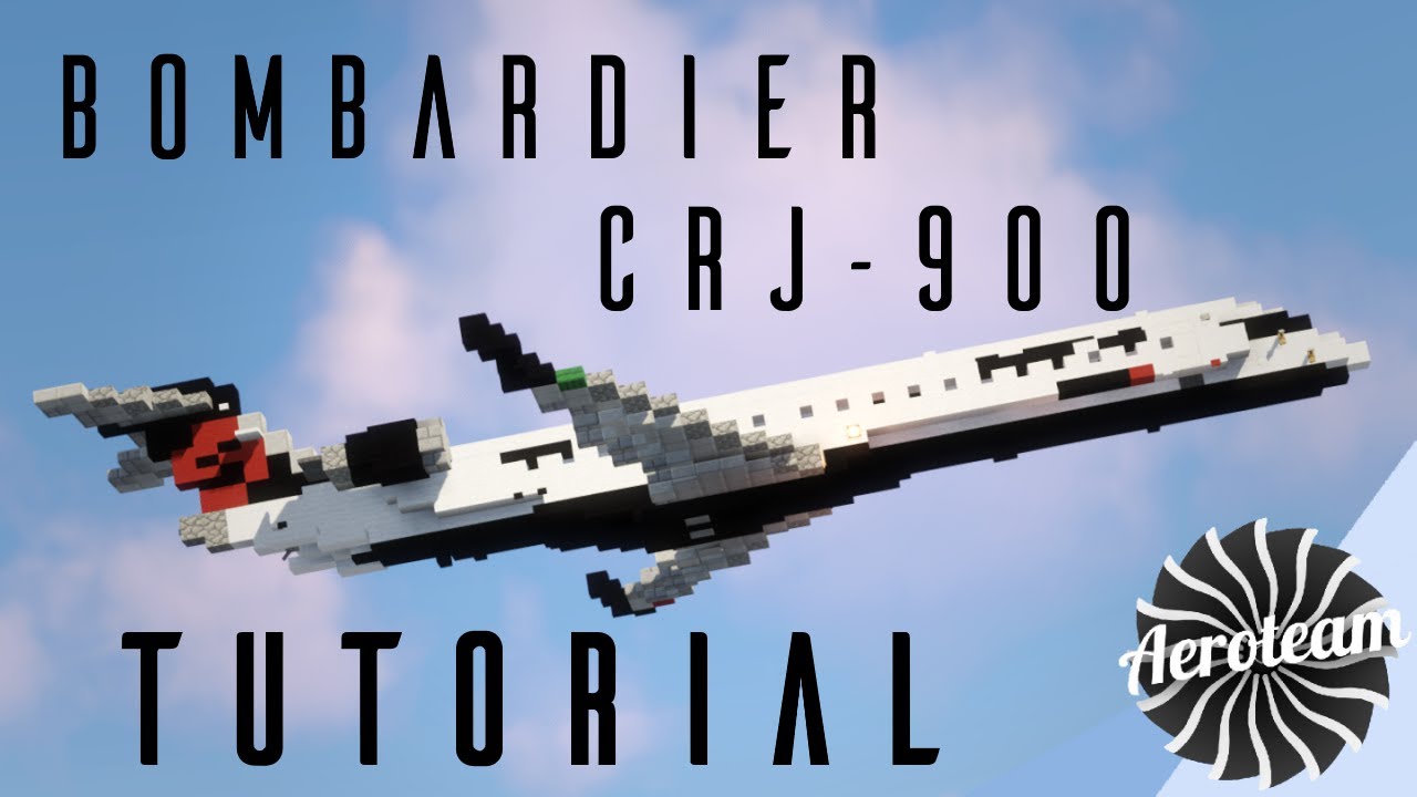 Minecraft Bombardier CRJ-900 Tutorial [1.5:1 Scale] - YouTube