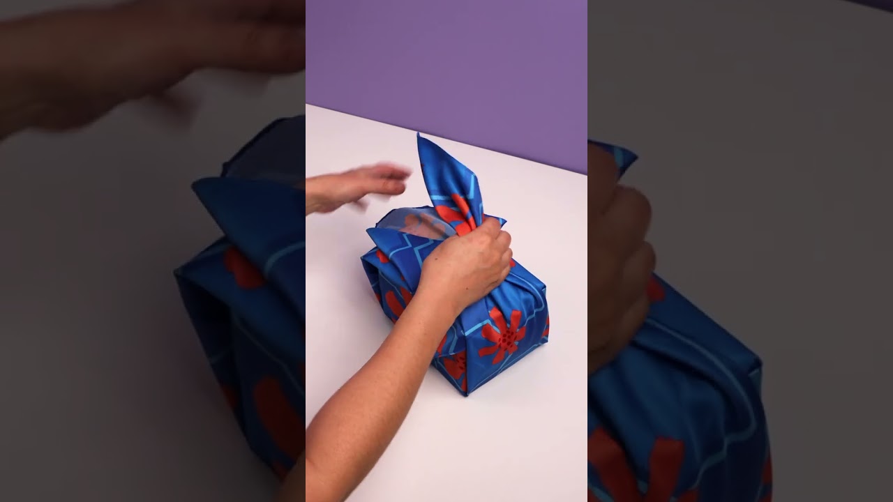 Gift Wrapping Made Easy with Otsukai Tsutsumi Furoshiki - YouTube