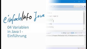 04 Variablen in Java I - Einführung