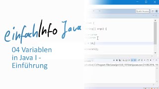 04 Variablen in Java I - Einführung