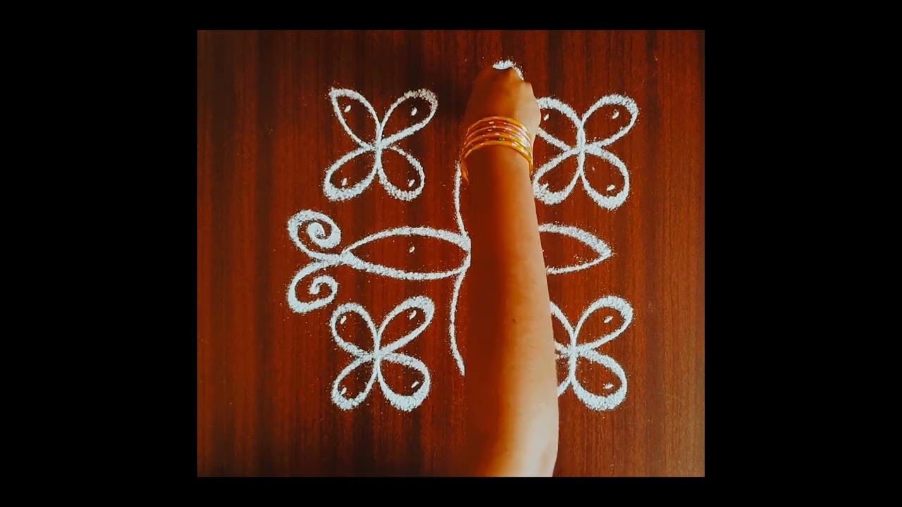 @karthirangolivlogs 5*5dots simple and beautiful rangoli, kolam, muggulu design,చిన్న ముగ్గులు 