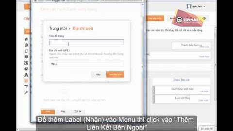EQVN - Hướng dẫn tạo menu cho Blogspot