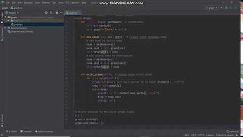 implementasi graph menggunakan linked list dengan bahasa phyton