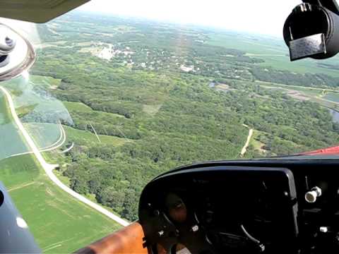 Carol Kratz lands a Cessna 172 on a short sod field, Peterson, Iowa