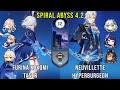 C0 Furina Kokomi Taser and C0 Neuvillette Hyperburgeon - Genshin Impact Abyss 4.2 - Floor 12 9 Stars