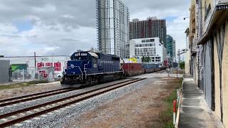 [HD] Fec PM1-16 with Fec 433 a GP40-2 leading port job into the port of Miami