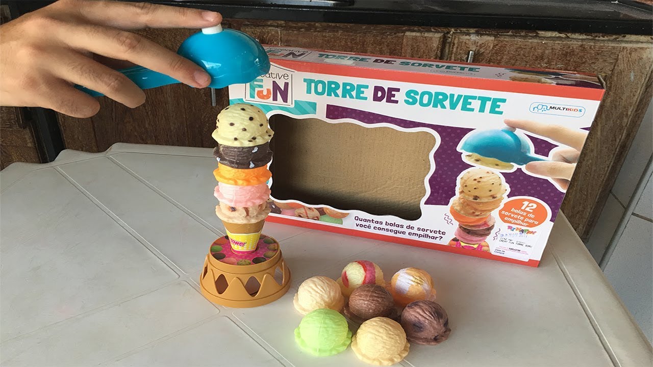 1pc Brinquedo De Torre De Empilhamento De Sorvete, Jogo De