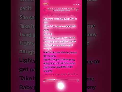 Lights Down Low Spedup 