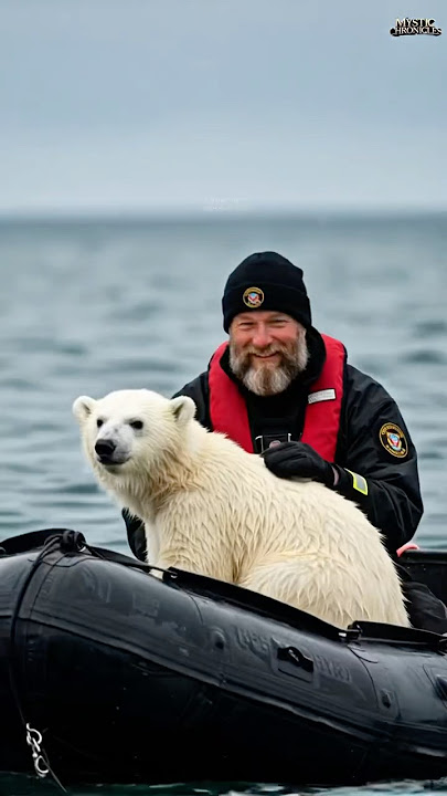 A Polar Bear Cub Rescued from Deadly Shark Attack—Unbelievable Footage #polarbear #rescue #animals