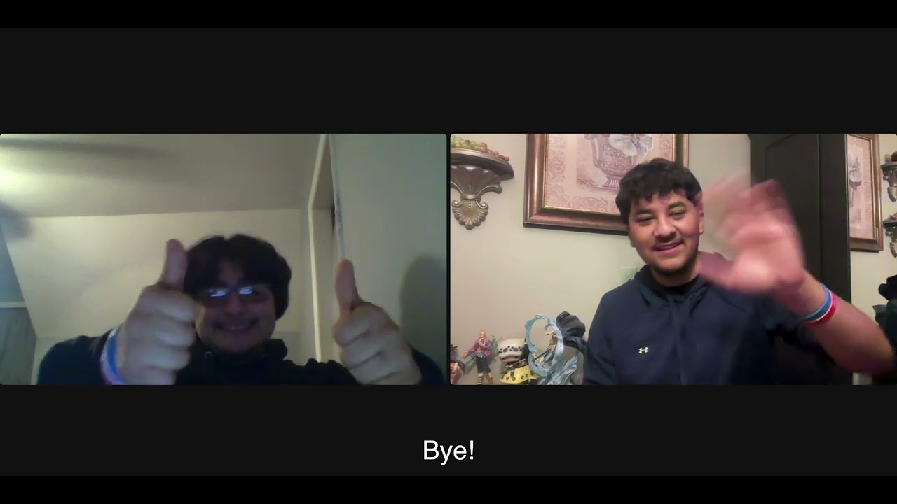 Practicing ASL with my best friend on zoom YouTube