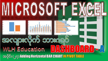 Bar Chart Excel Pivot: How to Create and Format Bar Chart in Pivot Table of Microsoft Excel Myanmar