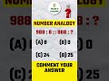 Reasoning | Number Analogy Short Trick | Series Short Trick #reasoning #shorts #1million #trending
