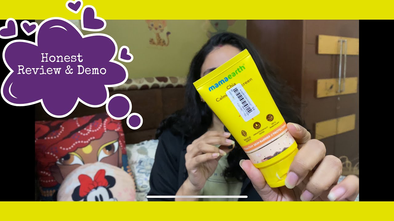 Солнцезащитный крем Mamaearth Chia Calming Sunscreen с керамидами и SPF 50 PA++++ 50 г, протестир...