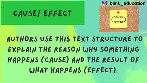 Informational Text- Cause and Effect