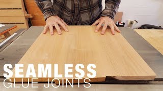 How to get flat and seamless panel glue joints -- Jointer Trick