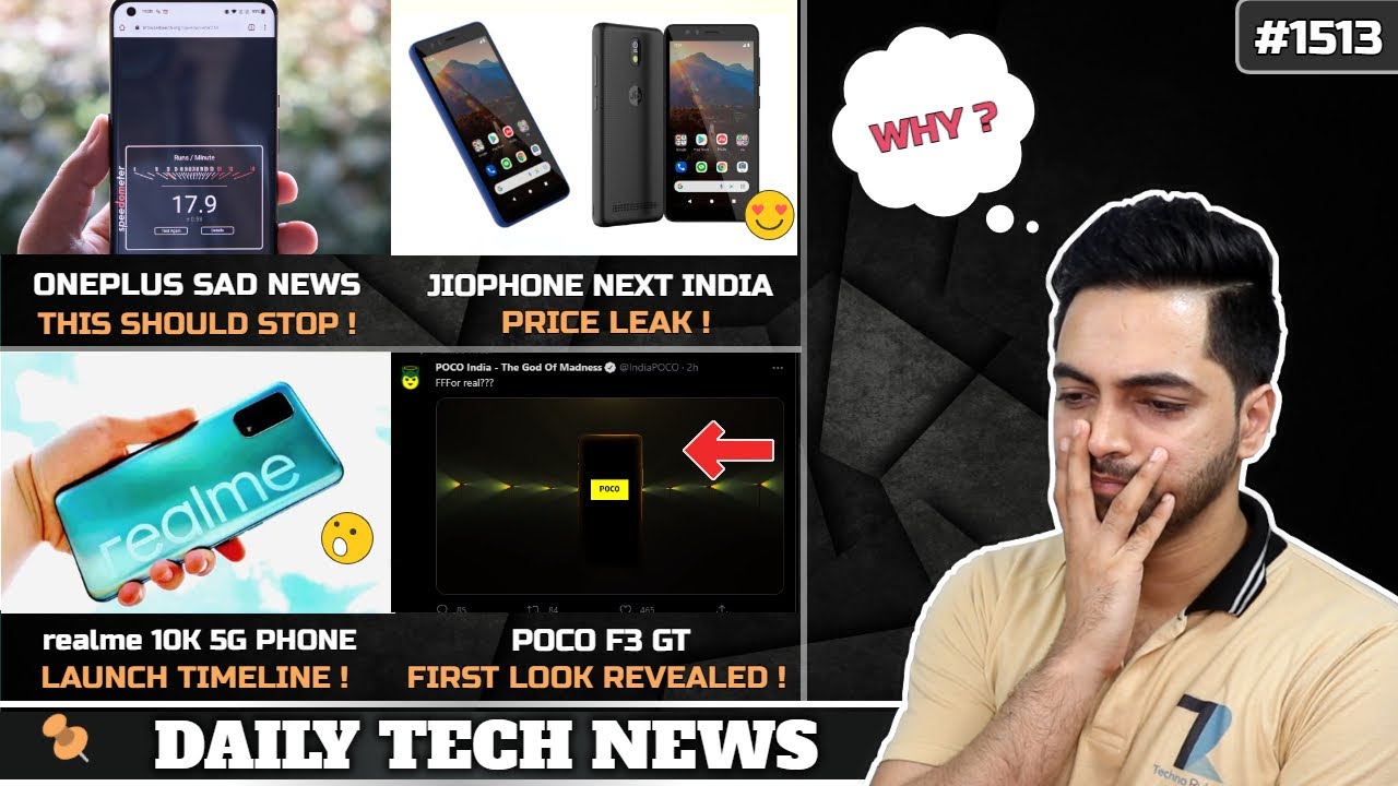 Oneplus Huge Fraud,BGMI Prank😂,JioPhone Next Price,realme 10K 5G Phone Launch,POCO F3 GT First Look