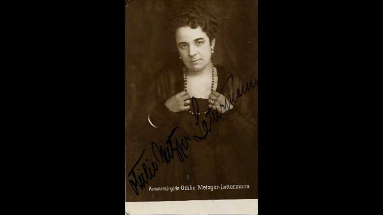 Ottilie Metzger-Lattermann sings Sapphische Ode 1910