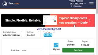 Binary.com 2020 Volatility 100 Strategy.