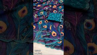 ₹900 Weightless Chiffon Peacock Saree 😍 #ChiffonSaree #PeacockPrintSaree #DesignerSaree