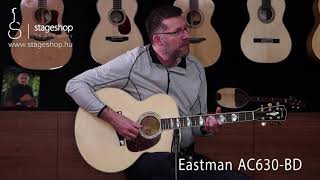 Eastman AC630 Blonde acoustic guitar demo in Stageshop