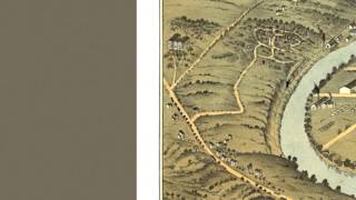 Frankfort Kentucky 1871 Panoramic Bird's Eye View Map 6607