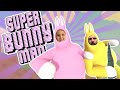 Кира и Папа играют в Super Bunny Man