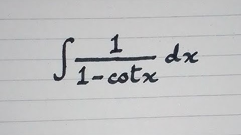 Integral of 1/(1-cot x) || Integration of Trigonometric Function