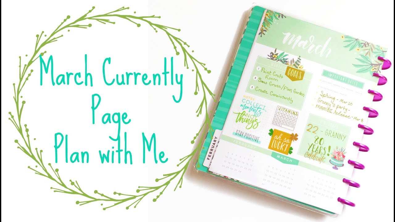 March Currently Dashboard Page - Plan with Me