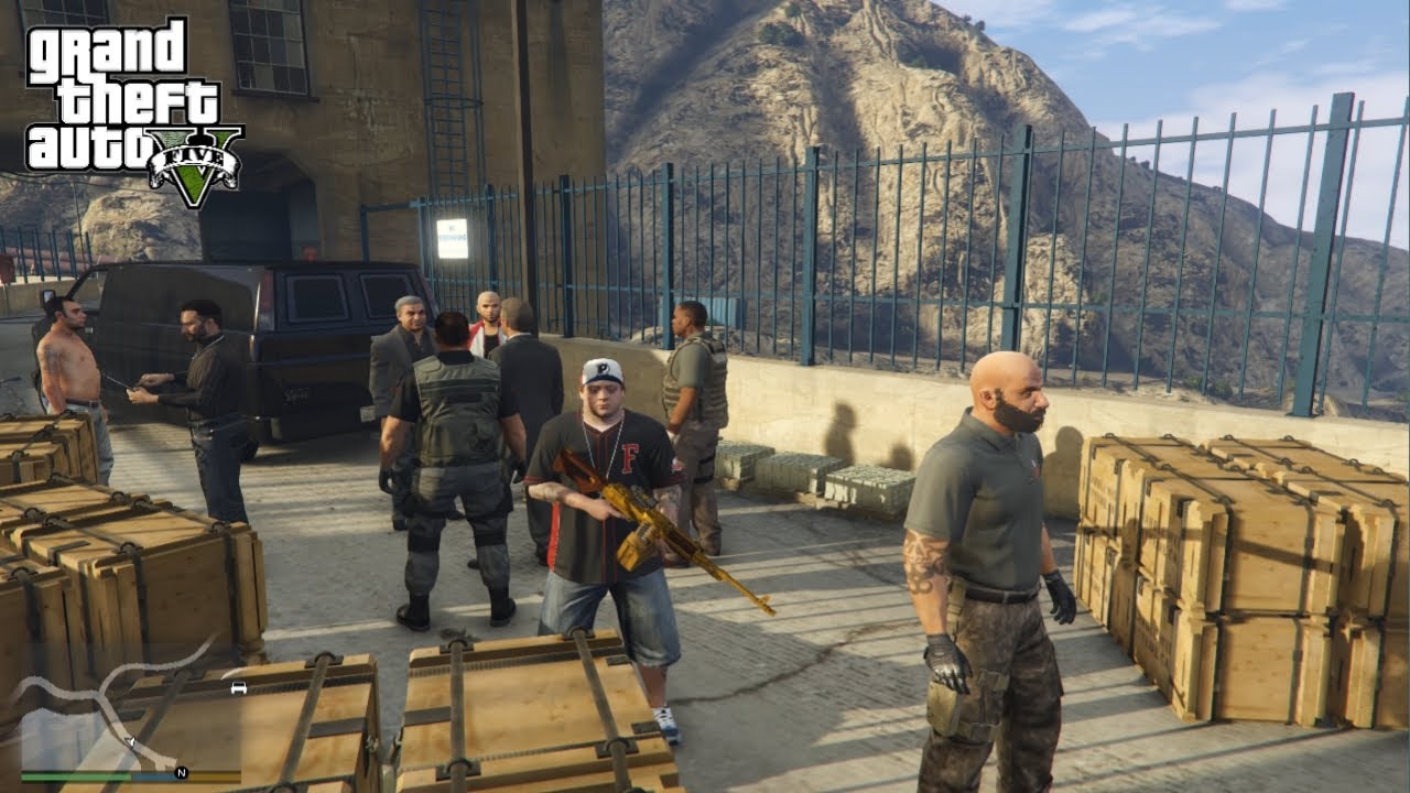 GTA 5 | Jimmy De Santa Mafia Deal Shootout At Dam + Five Star Escape ...
