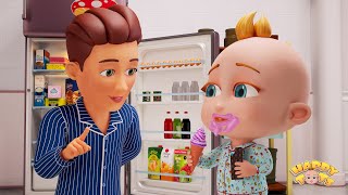 Johny Johny Yes Papa | Baby Gets Caught Eating Ice Cream | Nursery Rhymes | Happy Tots