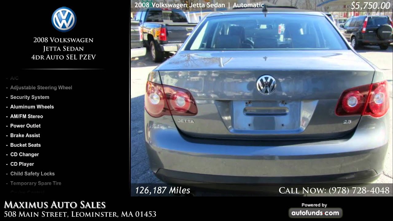 Used 2008 Volkswagen Jetta Sedan Maximus Auto Sales, Leominster, MA