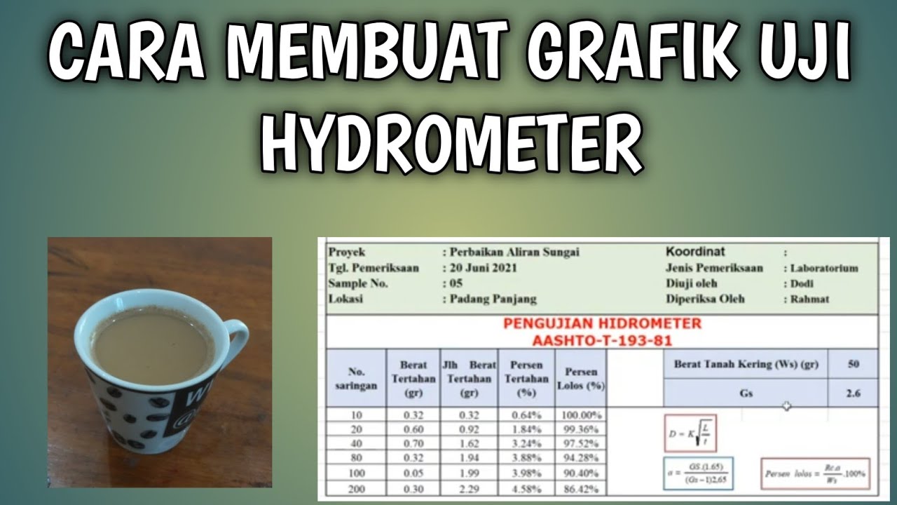 Cara Membuat Grafik Uji Hydrometer