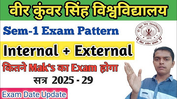 Vksu Sem-1 Exam Pattern| Vksu session 2025- 2029 Exam Pattern समझिए| Vksu Sem-1 Exam Date| #vksuexam