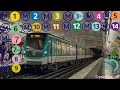 Paris france  les 16 lignes du mtro parisien en 2023 all metro lines