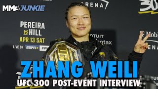 Zhang Weili Thinks Yan Xiaonan Was Unconscious From Choke, Praises Toughness | UFC 300