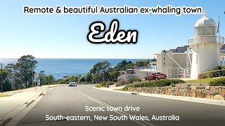 Driving in Eden Australia remote and beautiful seaside town