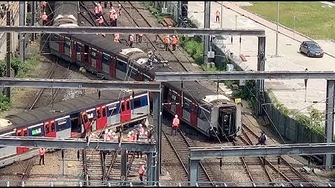 Train Derails Near Hong Kong
