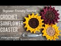 Sunflower Coaster Beginner Friendly Crochet Garden Repeat