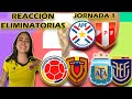 🔴PARAGUAY🆚PERÚ⚪|🟡COLOMBIA🆚VENEZUELA🔴|🔵ARGENTINA🆚ECUADOR🟡- REACCIÓN DE COLOMBIANA - VIVO 🔴