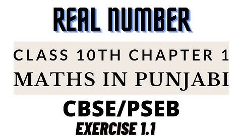 Real Numbers Class 10 Exercise 1.1 PSEB/CBSE