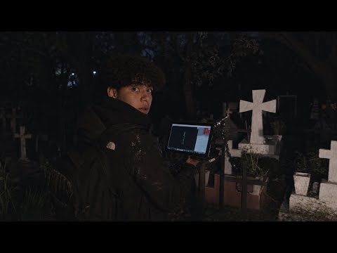 We used the Kinect in a CEMETERY at NIGHT