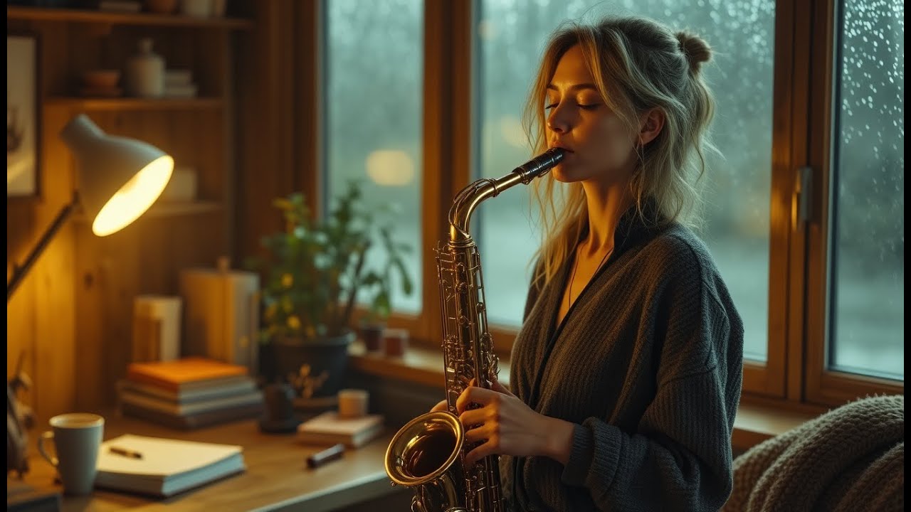 Winter Rain & Saxophone: Melodies for Creative Unwind & Peaceful Focus