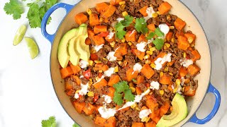 Chipotle Beef & Sweet Potato Skillet | One Pot Wonder + 30 Minute Meal