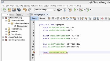 CURSO JAVA SE-11   EJERCICIO BYTE, SHORT LONG